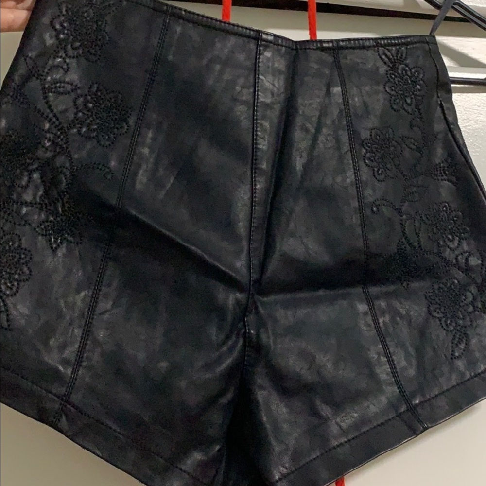 Faux Leather shorts!